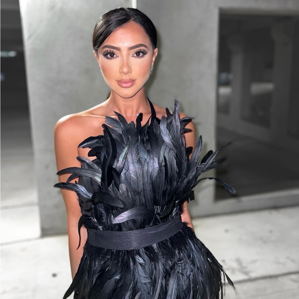 Black Feather Dress